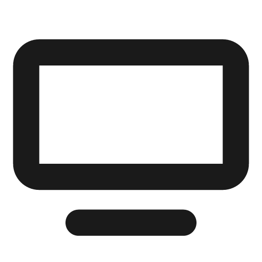 Tv icon, solid style, from Font Awesome Solid