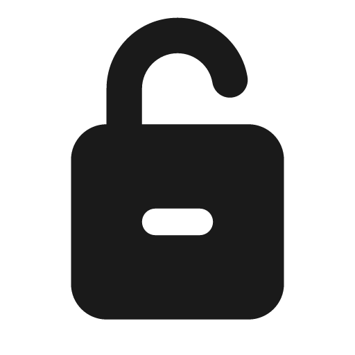 Unlock alt icon, solid style, from Font Awesome Solid