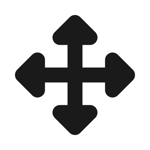 Up down left right icon, solid style, from Font Awesome Solid