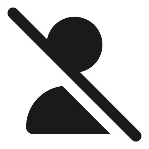 User alt slash icon, solid style, from Font Awesome Solid