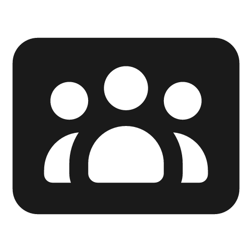 Users rectangle icon, solid style, from Font Awesome Solid