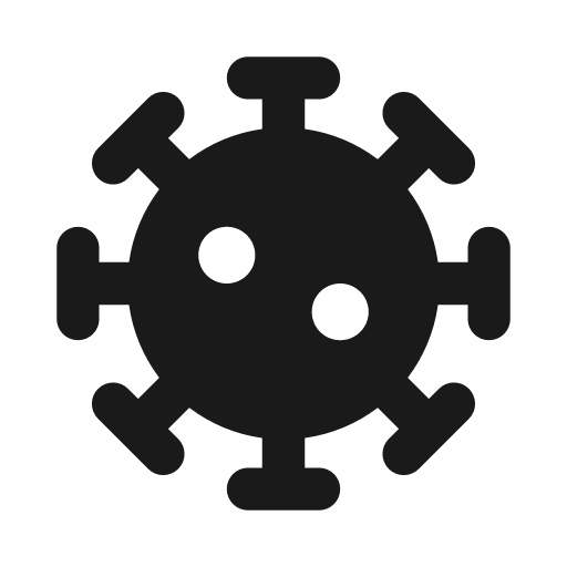 Virus covid icon, solid style, from Font Awesome Solid