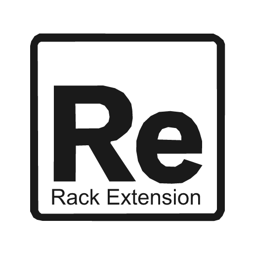 Logo rackext icon, solid style, from FontAudio