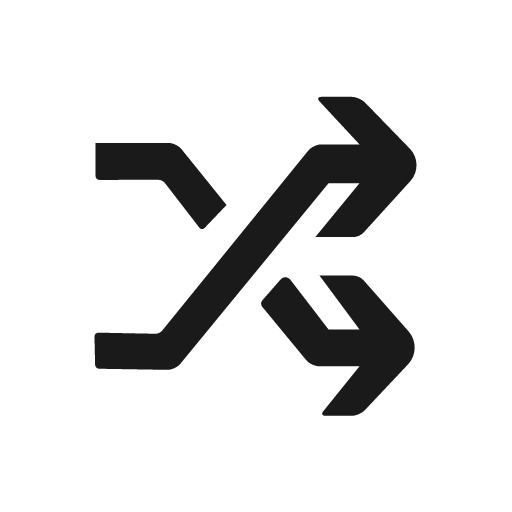 Shuffle icon, solid style, from FontAudio