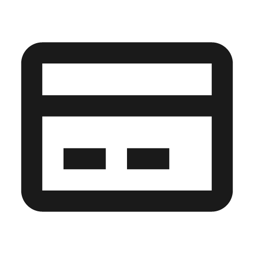 Credit card icon, solid style, from Feather Icon