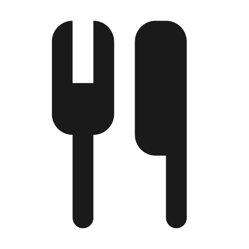 Cutlery icon, solid style, from Feather Icon