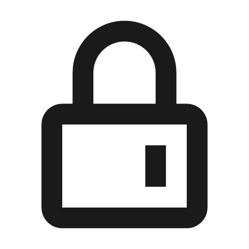 Lock icon, solid style, from Feather Icon