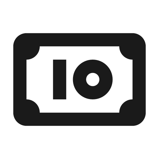Money icon, solid style, from Feather Icon