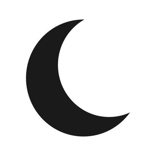 Moon icon, solid style, from Feather Icon