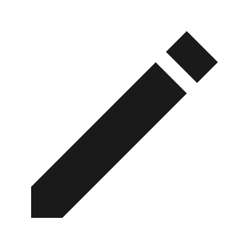 Pencil icon, solid style, from Feather Icon