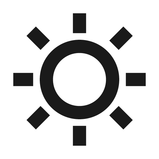 Sunny o icon, solid style, from Feather Icon