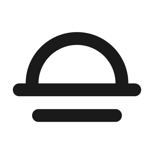 Sunrise icon, solid style, from Feather Icon