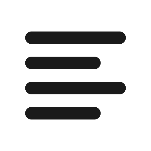 Text align left icon, solid style, from Feather Icon