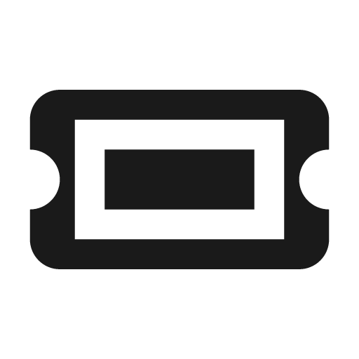 Ticket icon, solid style, from Feather Icon