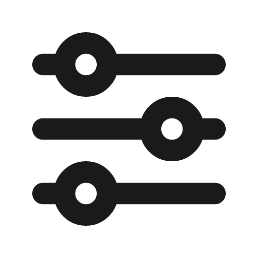 Adjustments horizontal outline icon, outline style, from Flowbite Icons