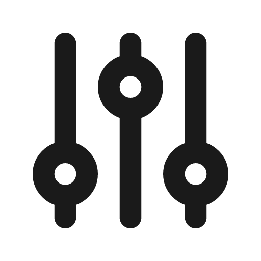 Adjustments vertical outline icon, outline style, from Flowbite Icons