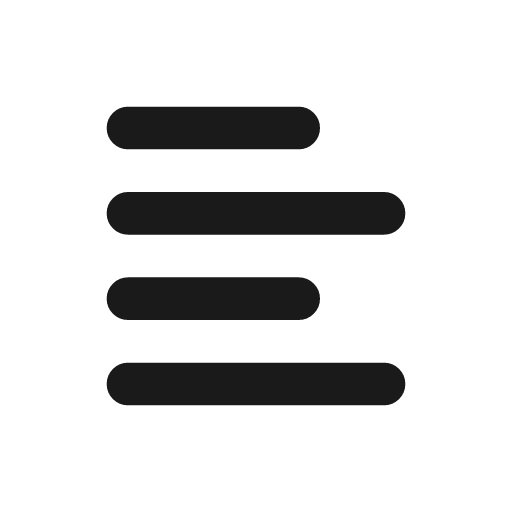 Align left outline icon, outline style, from Flowbite Icons