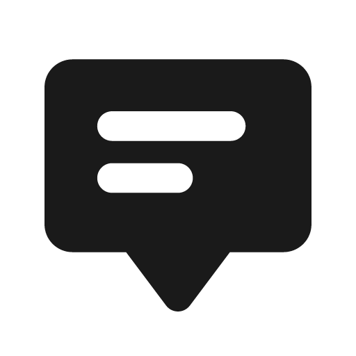 Annotation solid icon, filled style, from Flowbite Icons