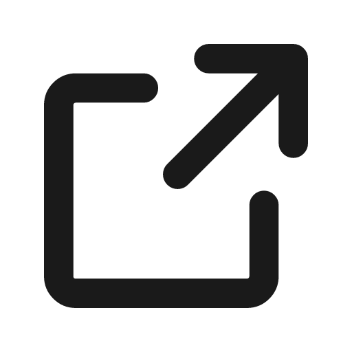 Arrow up right from square outline icon, outline style, from Flowbite Icons