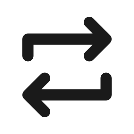 Arrows repeat outline icon, outline style, from Flowbite Icons