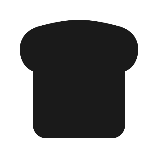 Bread slice solid icon, filled style, from Flowbite Icons