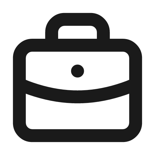 Briefcase outline icon, outline style, from Flowbite Icons
