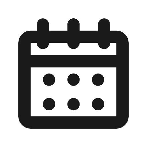 Calendar month outline icon, outline style, from Flowbite Icons