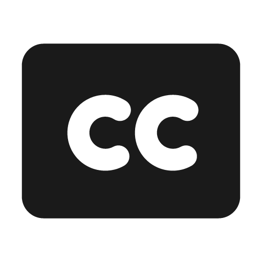 Caption solid icon, filled style, from Flowbite Icons