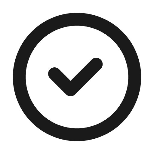 Check circle outline icon, outline style, from Flowbite Icons