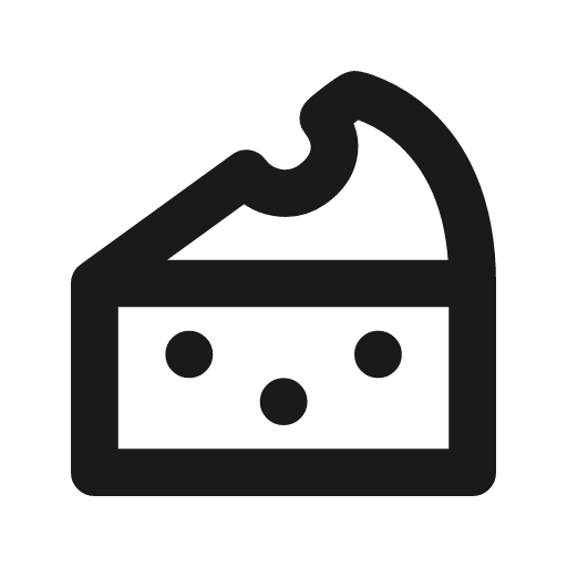Cheese outline icon, outline style, from Flowbite Icons