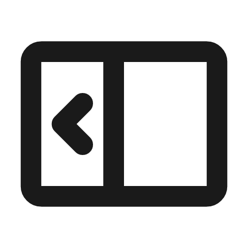 Close sidebar outline icon, outline style, from Flowbite Icons