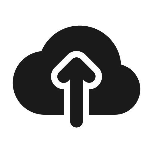 Cloud arrow up solid icon, filled style, from Flowbite Icons