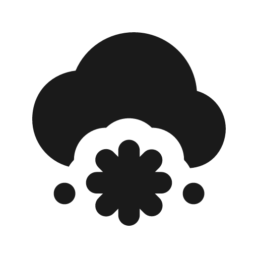 Cloud meatball solid icon, filled style, from Flowbite Icons