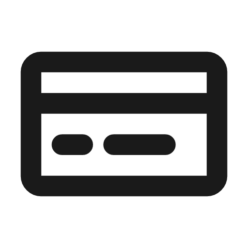 Credit card outline icon, outline style, from Flowbite Icons