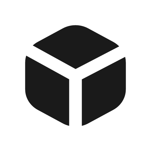 Cube solid icon, filled style, from Flowbite Icons