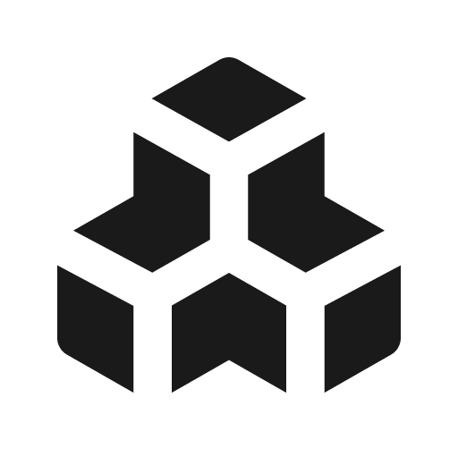 Cubes stacked solid icon, filled style, from Flowbite Icons