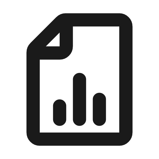 File chart bar outline icon, outline style, from Flowbite Icons