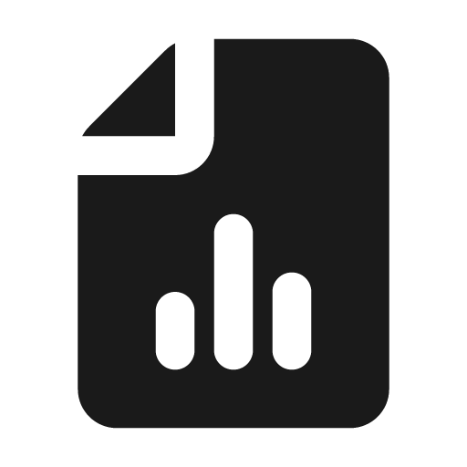 File chart bar solid icon, filled style, from Flowbite Icons