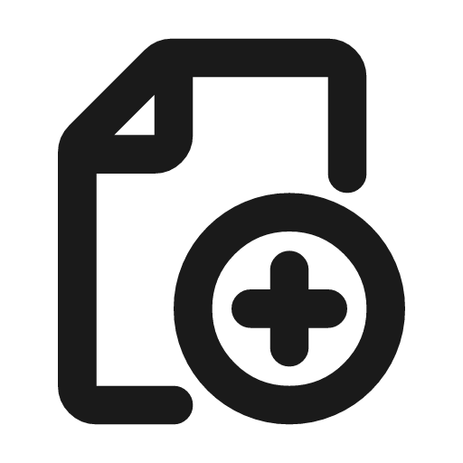 File circle plus outline icon, outline style, from Flowbite Icons