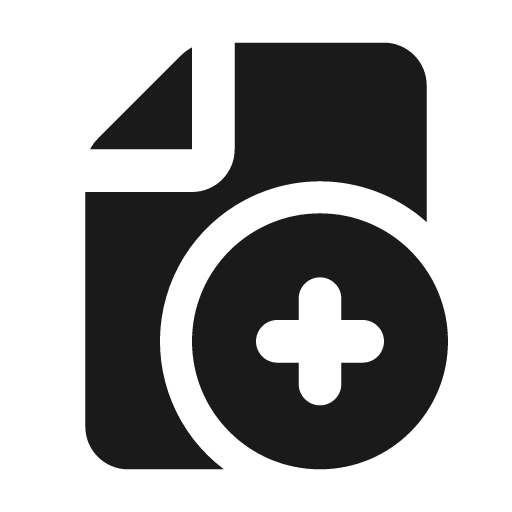 File circle plus solid icon, filled style, from Flowbite Icons