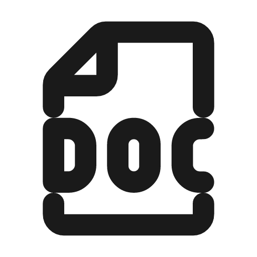File doc outline icon, outline style, from Flowbite Icons