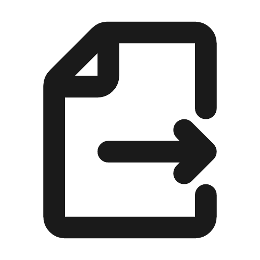 File export outline icon, outline style, from Flowbite Icons