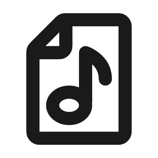 File music outline icon, outline style, from Flowbite Icons