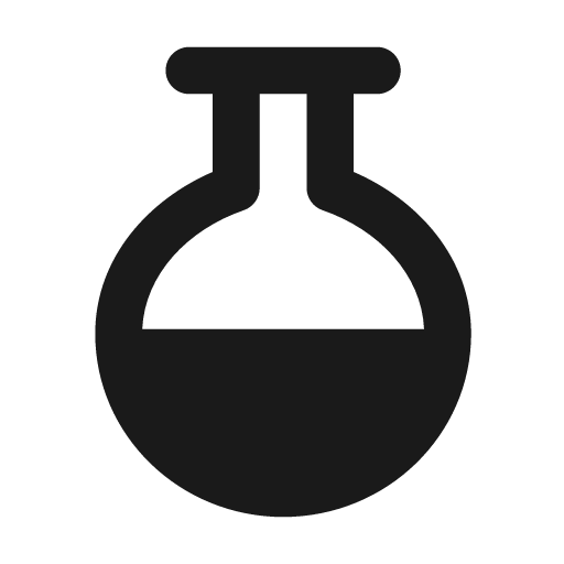 Flask solid icon, filled style, from Flowbite Icons