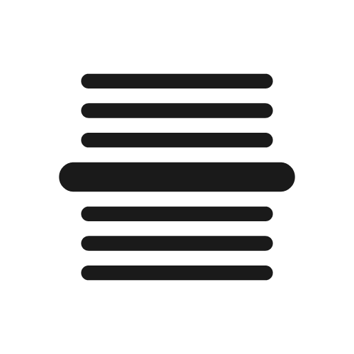 Horizontal lines outline icon, outline style, from Flowbite Icons