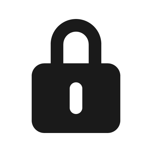 Lock solid icon, filled style, from Flowbite Icons