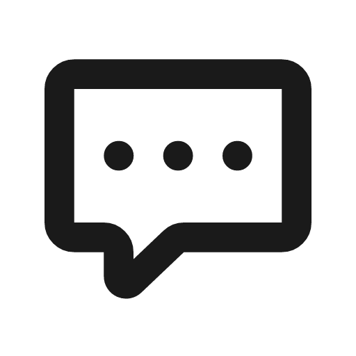 Message dots outline icon, outline style, from Flowbite Icons