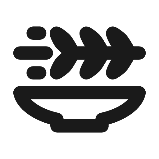 Plate wheat outline icon, outline style, from Flowbite Icons
