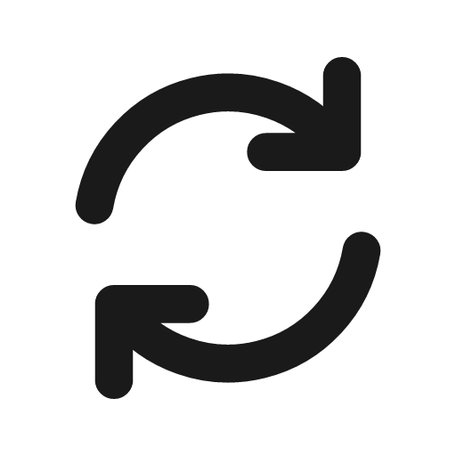 Refresh outline icon, outline style, from Flowbite Icons