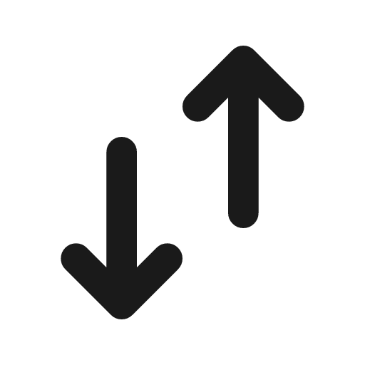Sort outline icon, outline style, from Flowbite Icons